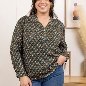 חולצת פסיפס אוליב