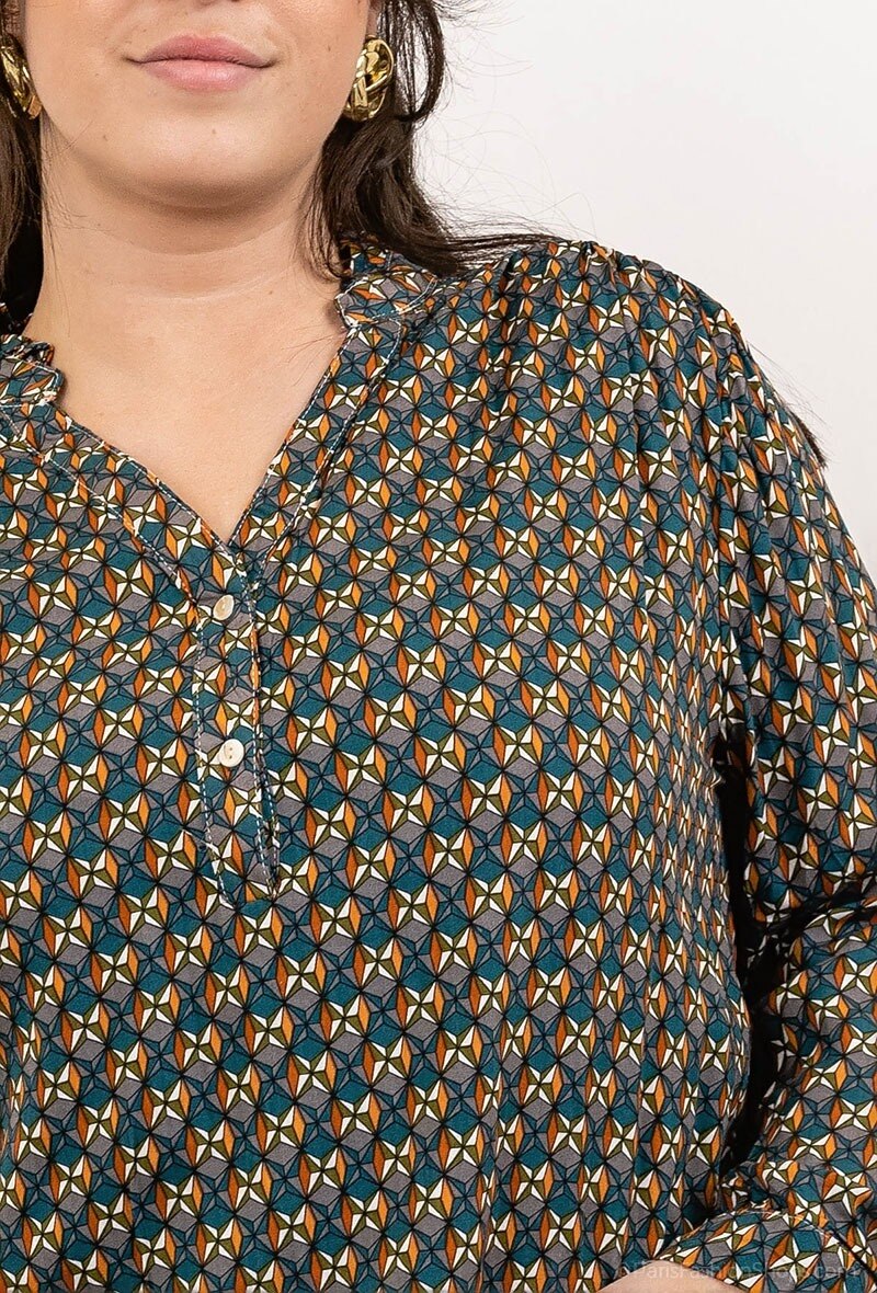 חולצת פסיפס אוליב – תמונה 2